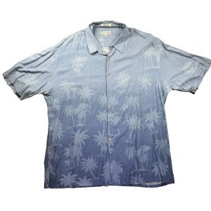 Vintage Pierre Cardin Hawaiian Shirt‎ XXL 2XL Button Up Short Sleeve Palm Trees